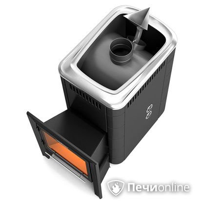 Дровяная банная печь TMF Ангара 2012 ВИТРА Inox антрацит с т/о  в Хабаровске