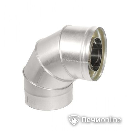 Колено 90° сэндвич Теплов и Сухов Отвод Термо 87* ОТ-Р 430-0.5/оцинковка D200/260 в Хабаровске