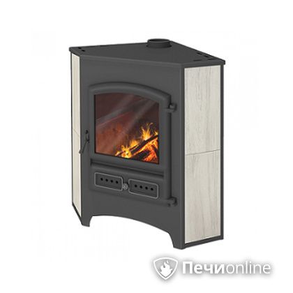 Печь-камин Этна (БКД) угловой беж. 9 кВт (150 кв.м) в Хабаровске