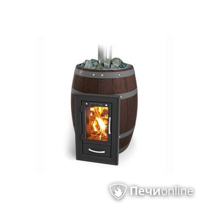 Дровяная печь-каменка TMF Вариата Inox Люмина КТК Баррель палисандр в Хабаровске