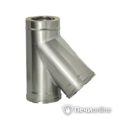 Дымоход Дымок Тройник 45° с изоляцией 0,8 мм. ТRFR45  120/200 в Хабаровске