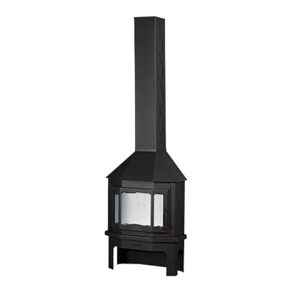 Печь-камин Бавария (Экокамин) Угловой Мюнхен, черный в Хабаровске