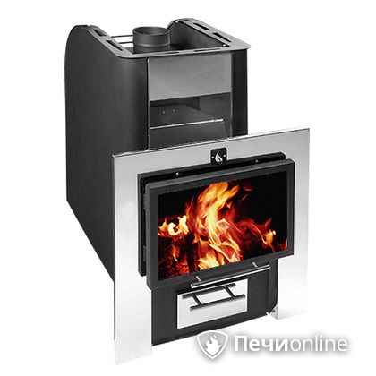 Дровяная банная печь Конвектика Ниагара Сетка 16 Плазма антрацит в Хабаровске