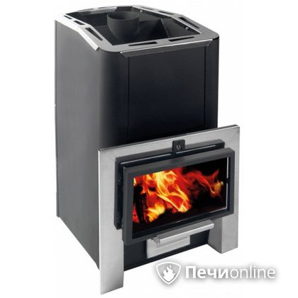 Дровяная банная печь Конвектика Ниагара 18 Плазма антрацит в Хабаровске