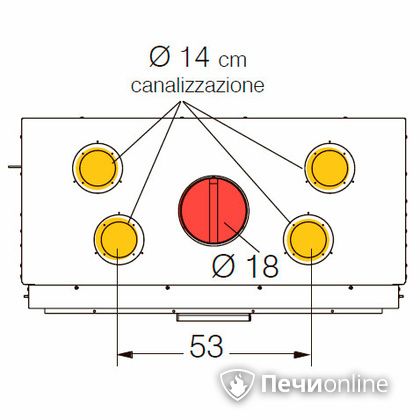 Каминная топка Edilkamin BLOKK 90 V nero в Хабаровске