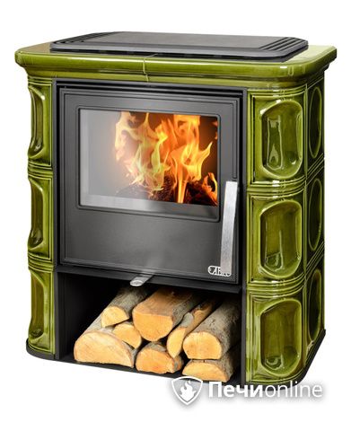 Печь-камин ABX Florencie, зеленая в Хабаровске