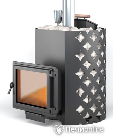 Дровяная печь-каменка Этна 24 (Панорама) Закрытая каменка в Хабаровске
