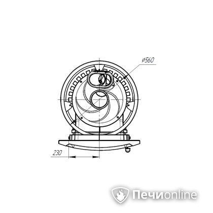 Дровяная печь-каменка Прометалл Атмосфера L короткий топливный канал сетка в Хабаровске