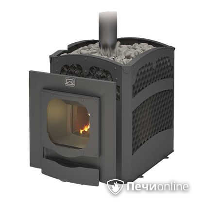 Дровяная банная печь Теплодар Былина сетка 24 Ч Панорама (1.1) в Хабаровске