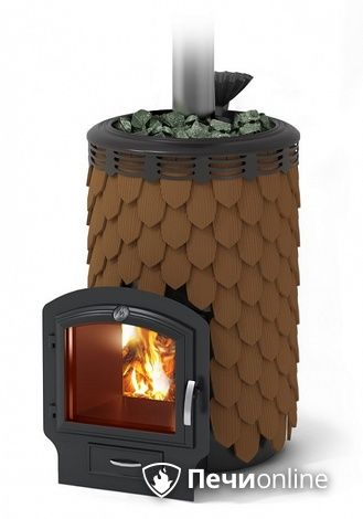 Дровяная банная печь TMF Альфа Панголина Лайт Inox ЧДБСЭ ЗК терракота в Хабаровске