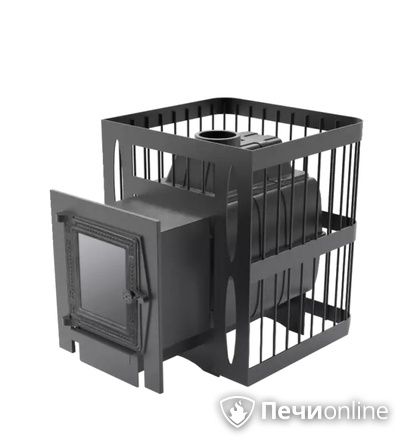 Дровяная банная печь Протопи Чугунка 16 Сетка С в Хабаровске