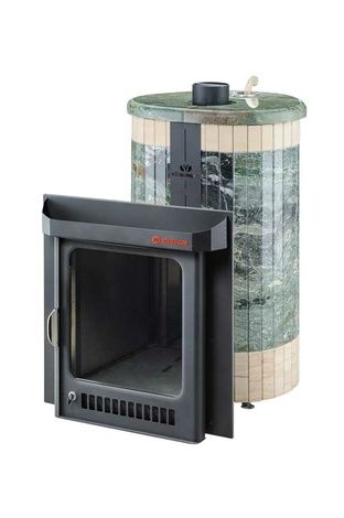 Печь для бани Ферингер  Оптима ПФ ("Окаменевшее дерево" перенесённый рисунок+Жадеит) в Хабаровске