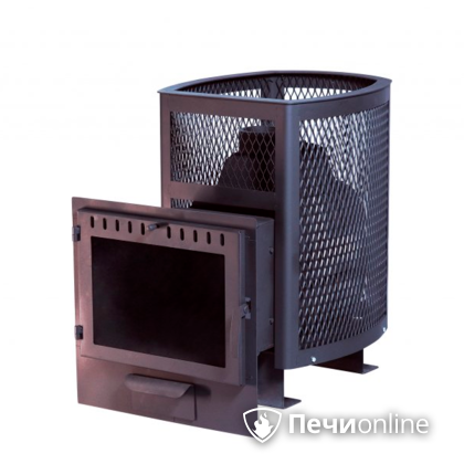 Дровяная банная печь НМК Сибирь Сибирь 20 сетка зк, панорама в Хабаровске