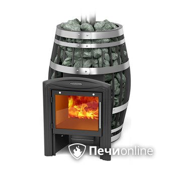 Дровяная банная печь TMF Саяны XXL 2015 Inox Витра с закрытой каменкой в Хабаровске