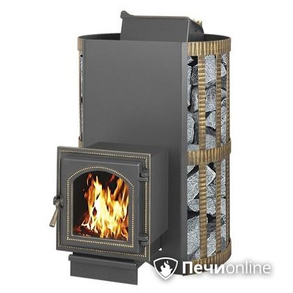 Дровяная банная печь Везувий Скиф с закрытой каменкой (270) в Хабаровске