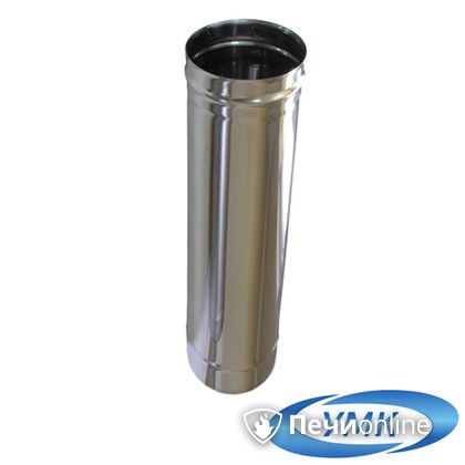 Дымоход УМК Труба D150 L=0,5 м 1,0 мм. нержавейка в Хабаровске