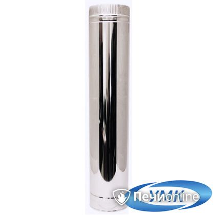 Дымоход УМК Труба D160 L=1.0 м 0.5 мм. нержавейка в Хабаровске