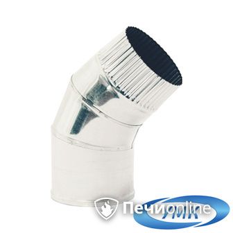 Дымоход УМК Отвод 135° D150 1.0мм нержавейка в Хабаровске