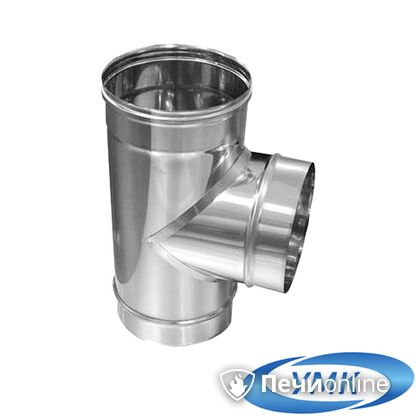 Дымоход УМК Тройник 90° D115 0.5мм нержавейка в Хабаровске