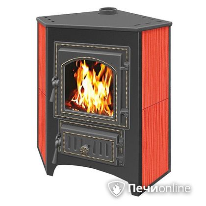 Печь-камин Везувий ПК-01(220) угловой красный в Хабаровске
