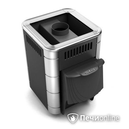 Дровяная банная печь TMF Оса Inox дверь антрацит короткий канал антрацит в Хабаровске