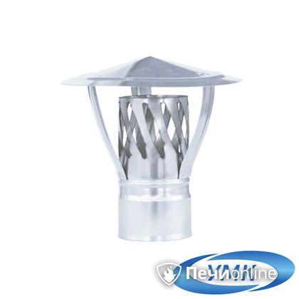 Дымоход УМК Зонт с искрогасителем D100 0.5 мм. нержавейка в Хабаровске