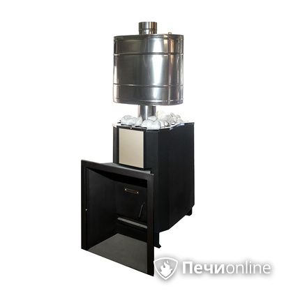 Газовая печь для бани УЗПО Синара Метеорит газо-дровяная антрацит без ГГУ в Хабаровске