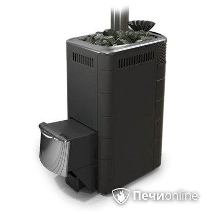 Дровяная банная печь TMF Гейзер XXL 2017 Inox дверь из нержавейки закрытая каменка антрацит в Хабаровске