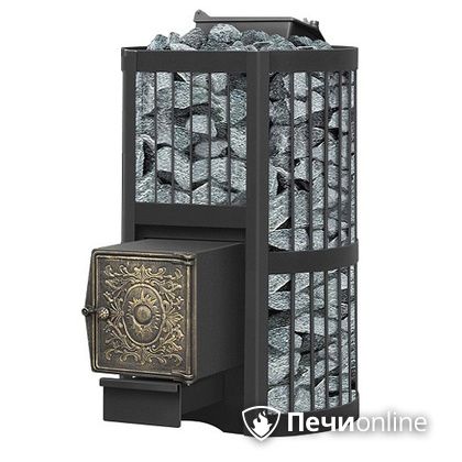 Дровяная банная печь Везувий Ураган Стандарт 22 (ДТ-4) с закрытой каменкой чугун в Хабаровске