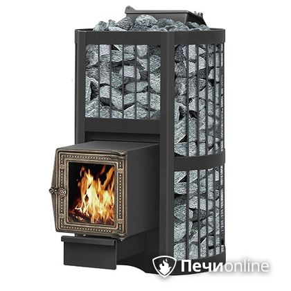 Дровяная банная печь Везувий Ураган Стандарт 22 (ДТ-4С) с закрытой каменкой чугун в Хабаровске