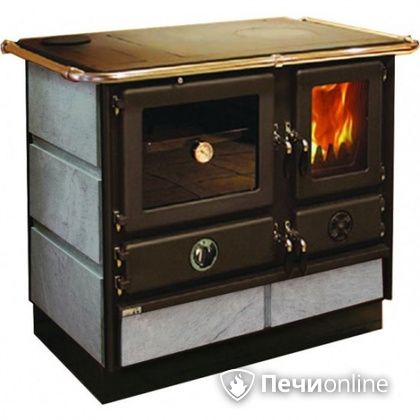 Отопительно-варочная печь MBS Thermo Magnum Stone L с теплообменником и духовым шкафом в Хабаровске