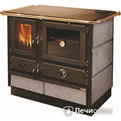 Отопительно-варочная печь MBS Thermo Magnum Stone R с теплообменником и духовым шкафом в Хабаровске