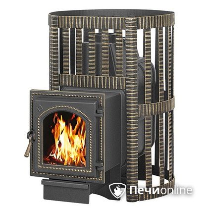 Дровяная банная печь Везувий Легенда Ковка 28 (270) чугун в Хабаровске