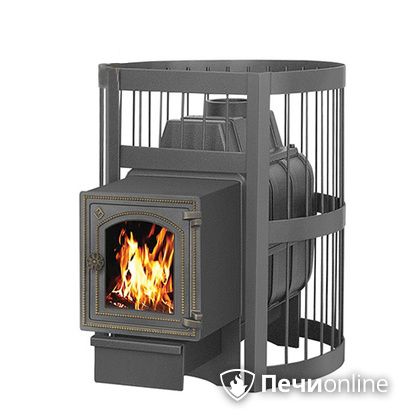Дровяная банная печь Везувий Легенда Стандарт 16 ДТ-4С чугун в Хабаровске