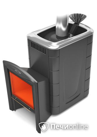 Дровяная банная печь TMF Гейзер Супер Inox Витра ЗК антрацит в Хабаровске